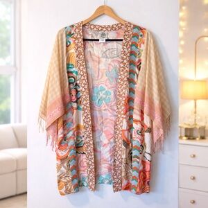 ✨ Ivy Jane Eclectic Print Statement Cardigan Kimono Size M